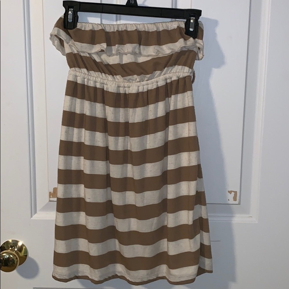 Strapless mini dress